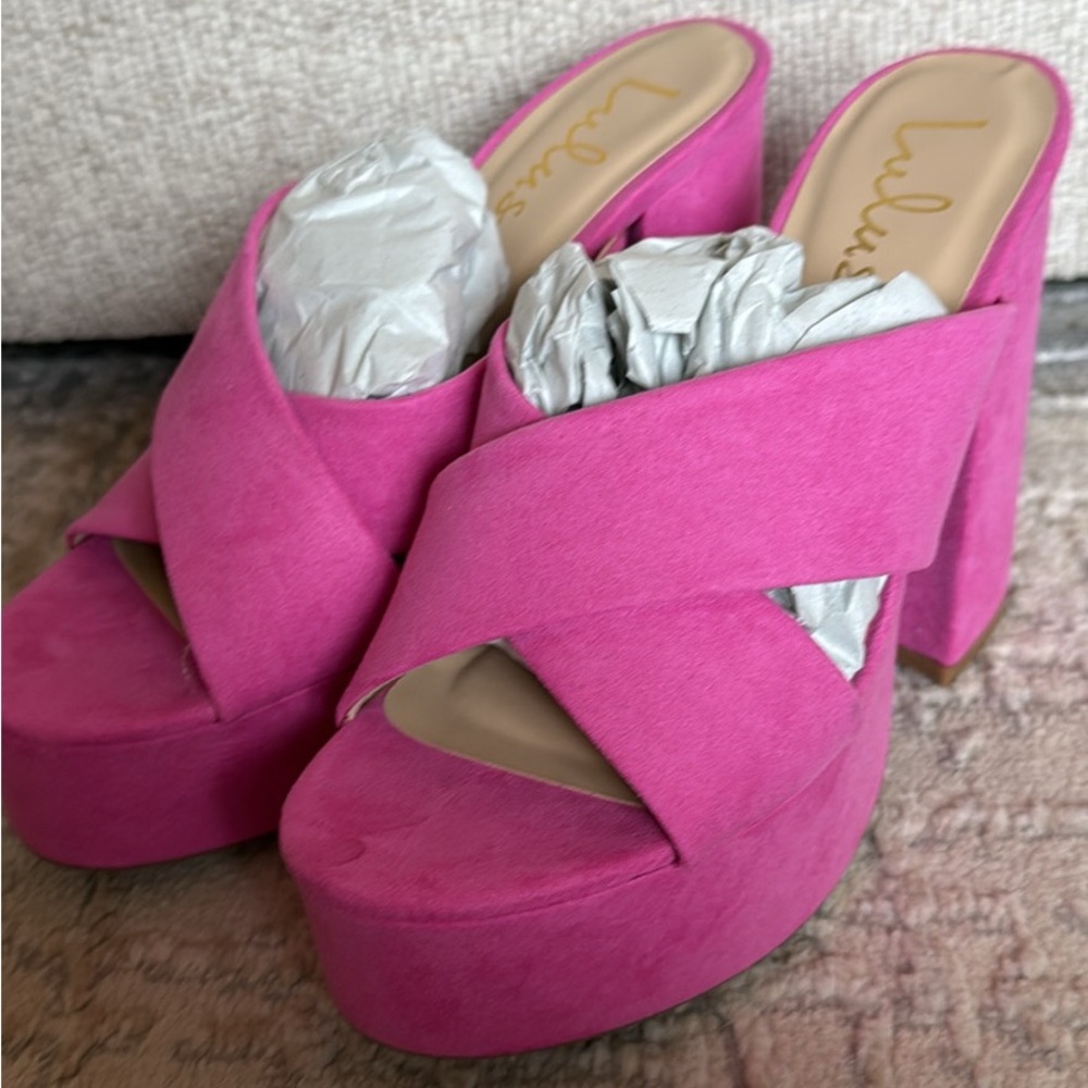 Lulu's Pink Platform Heels